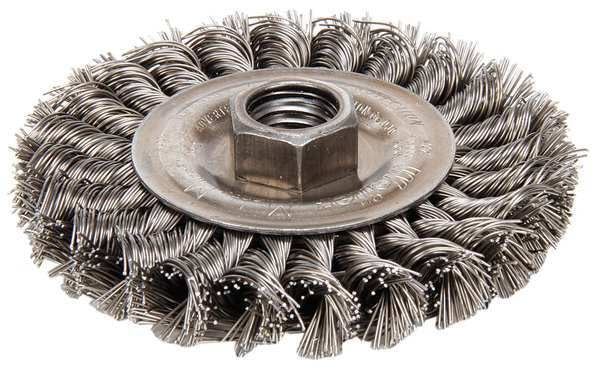 Twist Wire Wheel Wire Brush, Threaded Arbor