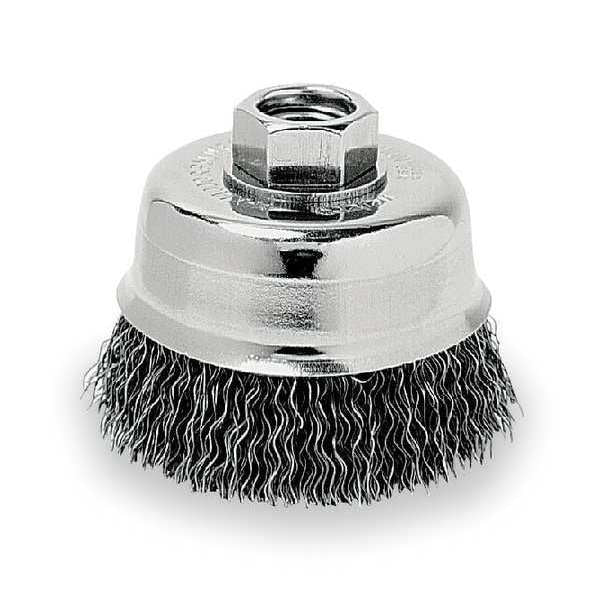 Crimped Wire Cup Wire Brush, 3-1/2