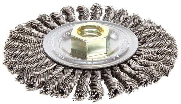 Twist Wire Wheel Wire Brush, Threaded Arbor