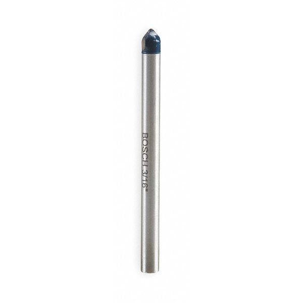 Glass and Tile Bit, 3/16 In, 2 In L