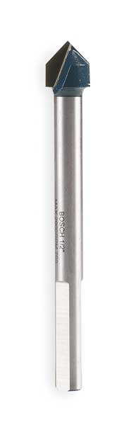 Glass and Tile Bit, 1/2 In, 3 3/4 In L