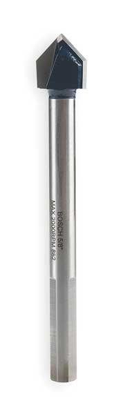 Glass and Tile Bit, 5/8 In, 4 In L