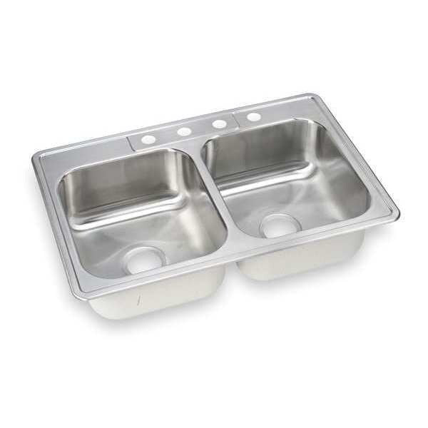 Drop-In Sink, 4 Hole, Elite Satin Finish