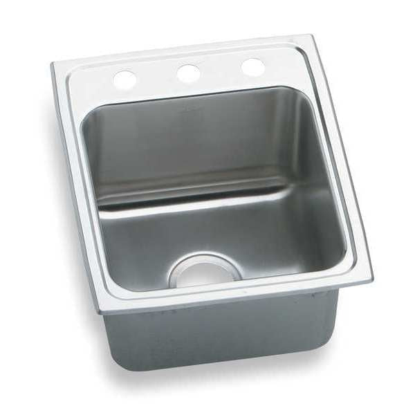 Drop-In Sink, Drop-In Mount, 3 Hole, Lustrous Highlighted Satin Finish