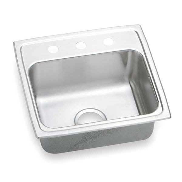 Drop-In Sink, 3 Hole, Lustrous Highlighted Satin Finish