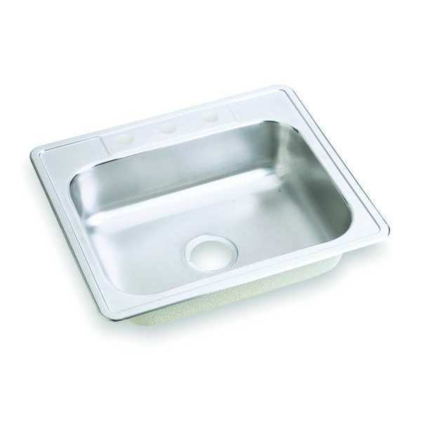 Drop-In Sink, 3 Hole, Elite Satin Finish