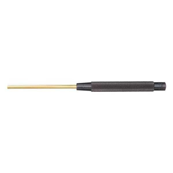 Brass Drive Pin Punch, 3/16 In Tip, 8 In L