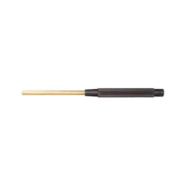 Brass Drive Pin Punch, 1/4 In Tip, 8 In L