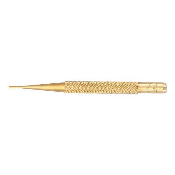 Brass Drive Pin Punch, 1/16 In Tip, 4 In L