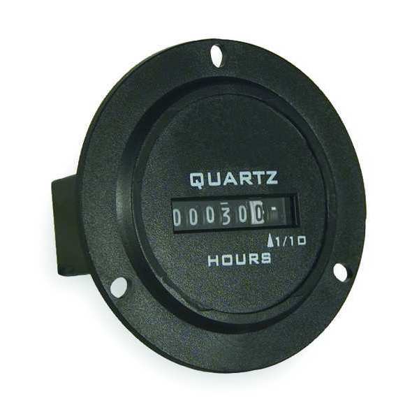 Hour Meter, DC Quartz, Round, 3 Hole