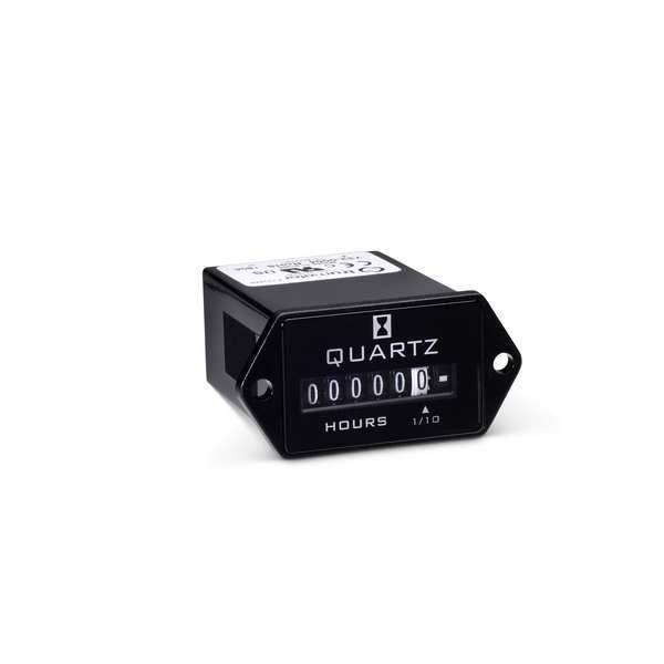 Hour Meter, DC Quartz, 2-Hole, Rectangular