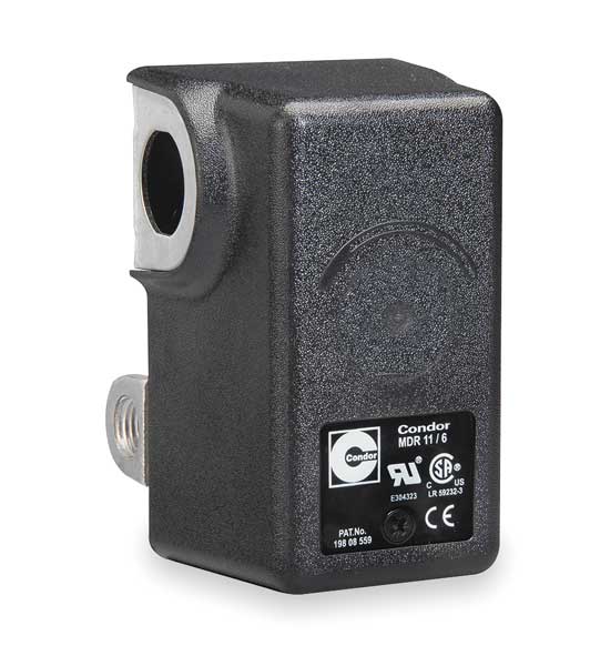 Pressure Switch, (4) Port, 1/4 in FNPT, DPST, 20 to 105 psi, Standard Action