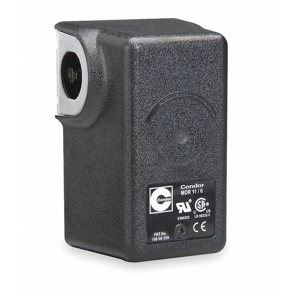 Pressure Switch, (1) Port, 1/4 in FNPT, DPST, 25 to 160 psi, Standard Action