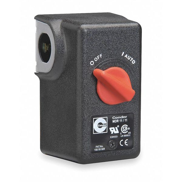 Pressure Switch, (1) Port, 1/4 in FNPT, DPST, 25 to 160 psi, Standard Action