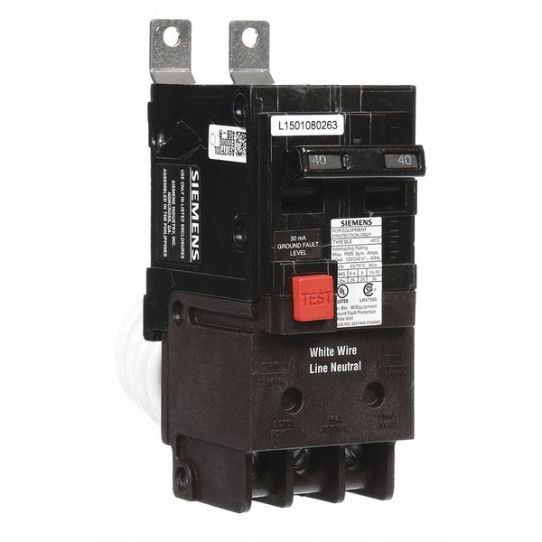 Miniature Circuit Breaker, 40 A, 120/240V AC, 2 Pole, Bolt On Mounting Style, BLE Series