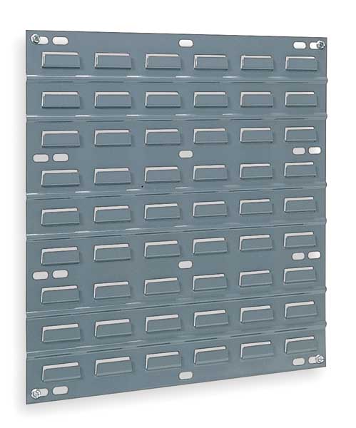 Steel Louvered Panel, 18 in W x 5/16 in D x 20 in H, Gray