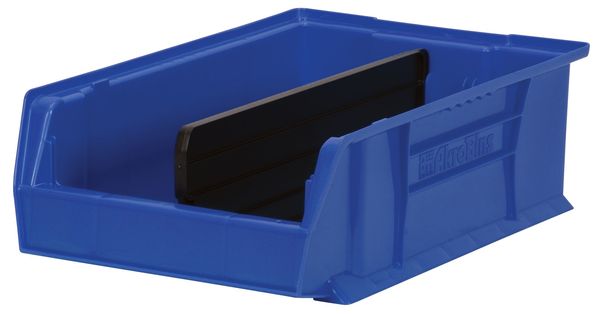 Super Size Bin, Blue, Plastic, 20 in L x 12 3/8 in W x 6 in H, 200 lb Load Capacity