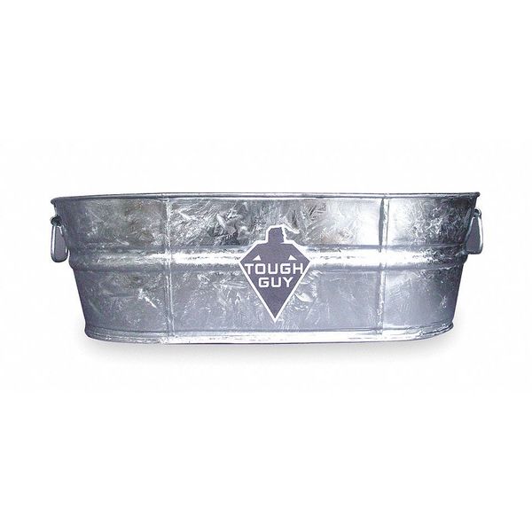 Utility Tub, 9-1/3 gal. gal., Silver