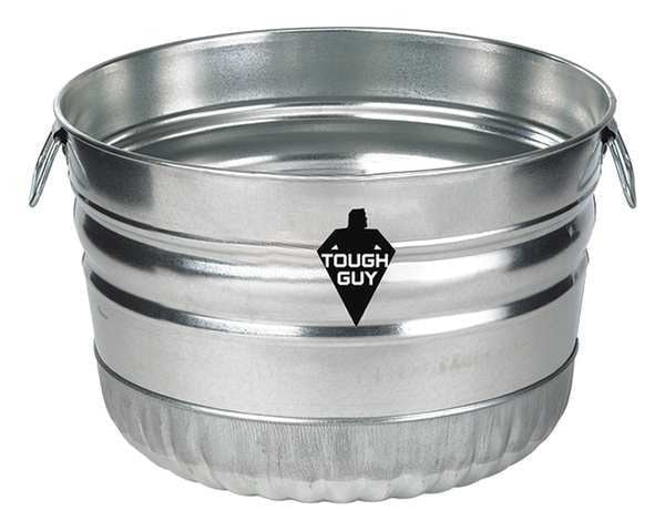 Utility Tub, 9-1/3 gal. gal., Silver