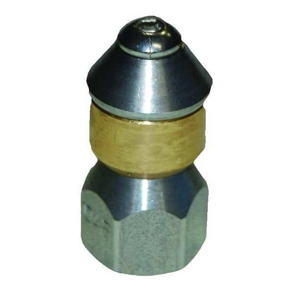 Rotating Sewer Nozzle, Size 4.5, 3600 psi, GPM @ 3000 PSI: 3.9