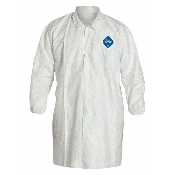 Tyvek 400 Labcoat, Snap Front, 2 Pockets, PK30