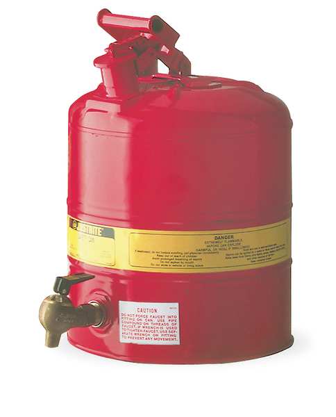 5 Gal. Red Galvanized Steel Type I Faucet Safety Can for Flammables