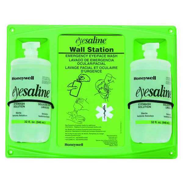 Single Use Eyewash Station, 2 (32 oz) Bottles, Includes Mounting Hardware