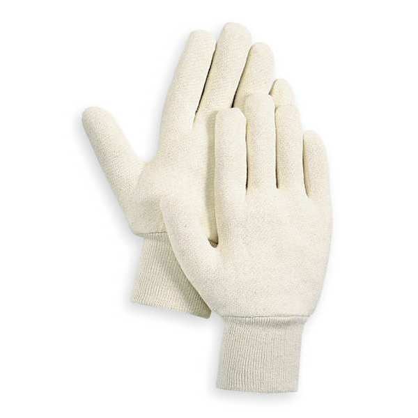 Jersey Gloves, Task & Chore, Cotton, Knit General Purpose, Uncoated, White, Size Large, 1 Pair