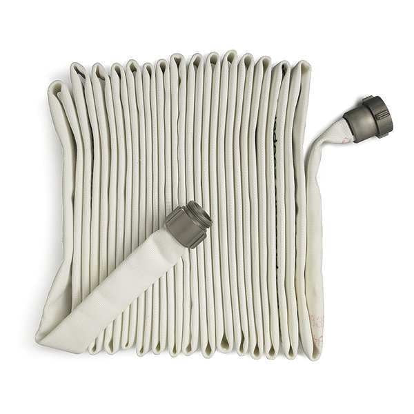 Fire Hose, Pin Rack Hose, 1-1/2 ID, 75 Ft L