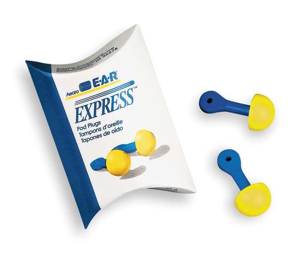 Disposable Uncorded Ear Plugs, Pod Shape, 25 dB, 100 Pairs