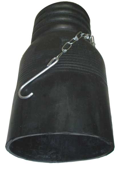 Tailpipe Adaptor, 3.5 In ID, Rubber