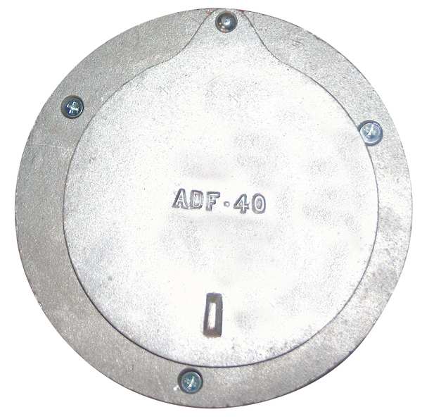 Door Port, 4 In ID, 5 In OD, Aluminum
