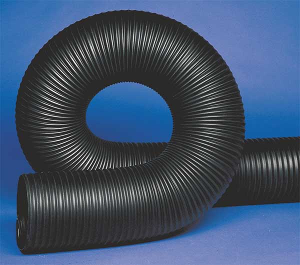 Ducting Hose, 2 In. ID, 50 ft. L, Rubber
