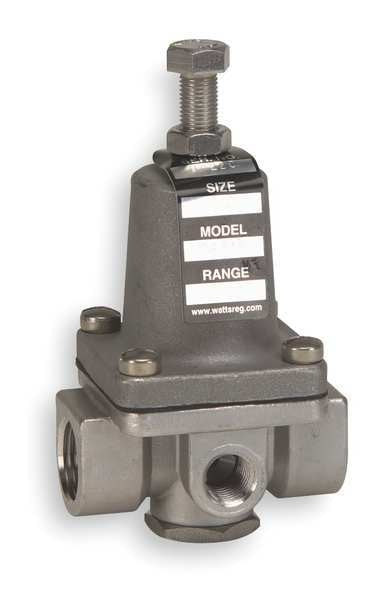Pressure Regulator, 1/2 In, 1 to 25 psi