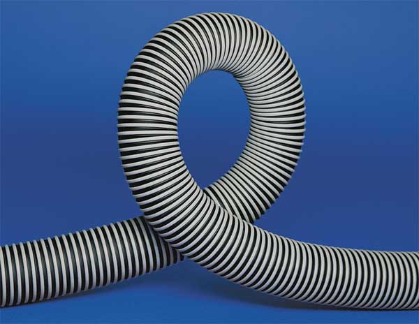 Ducting Hose, 4 In. ID, 25 ft. L, Rubber