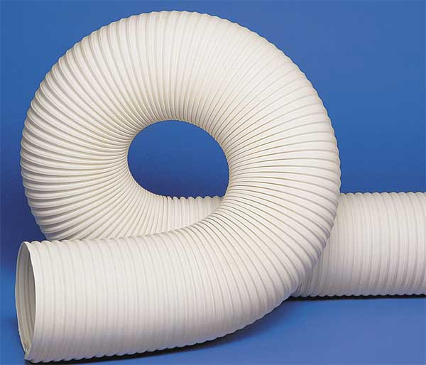 Ducting Hose, 5 In. ID, 25 ft. L, Rubber