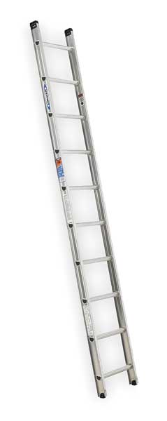 Straight Ladder, Aluminum, 300 lb Load Capacity