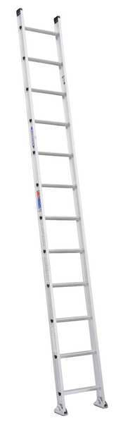 12 ft. Straight Ladder, Aluminum, 12 Steps
