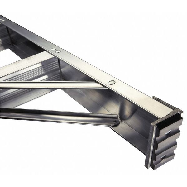 3 Steps, Aluminum Step Stool, 300 lb. Load Capacity, Silver/Blue