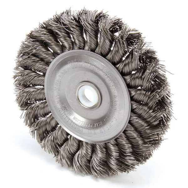 Twist Wire Wheel Wire Brush, Arbor, 4