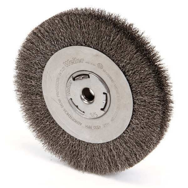 Crimped Wire Wheel Wire Brush, Arbor, 8