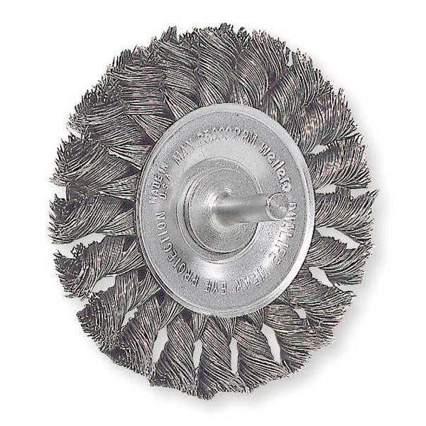 Knot Wire Wheel Wire Brush, Stem, 0.014