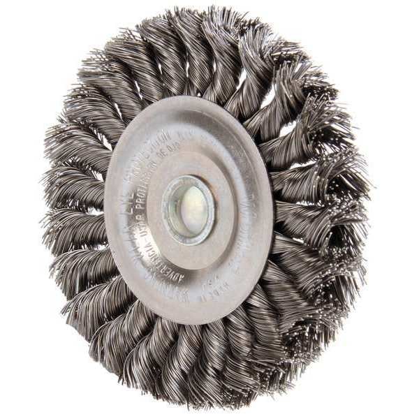 Knot Wire Wheel Wire Brush, Stem, 0.014