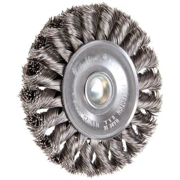 Knot Wire Wheel Wire Brush, Stem, 3-1/4