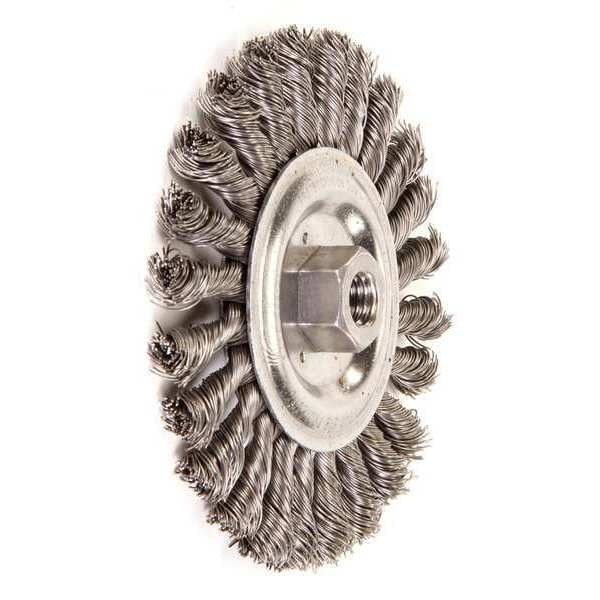 Twist Wire Wheel Wire Brush, Threaded Arbor