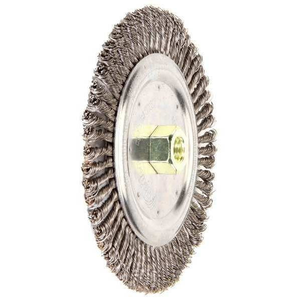 Twist Wire Wheel Wire Brush, Threaded Arbor