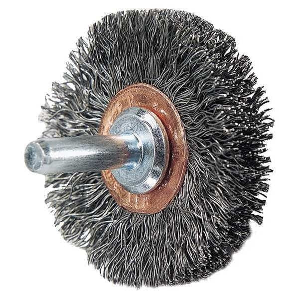 Crimped Wire Wheel Wire Brush, Stem, 2