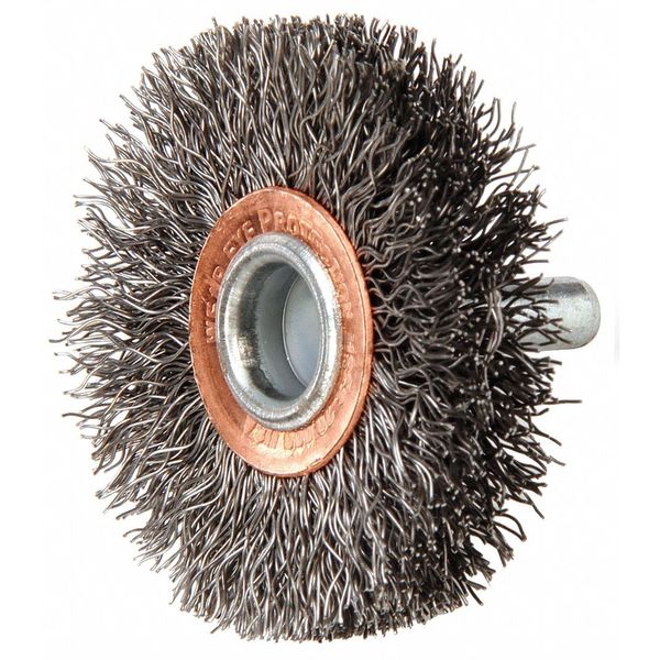 Crimped Wire Wheel Wire Brush, Stem, 2