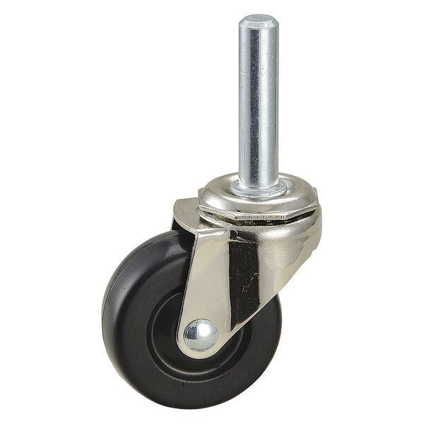 Swivel Stem Caster, Rubber, 2 in., 75 lb.