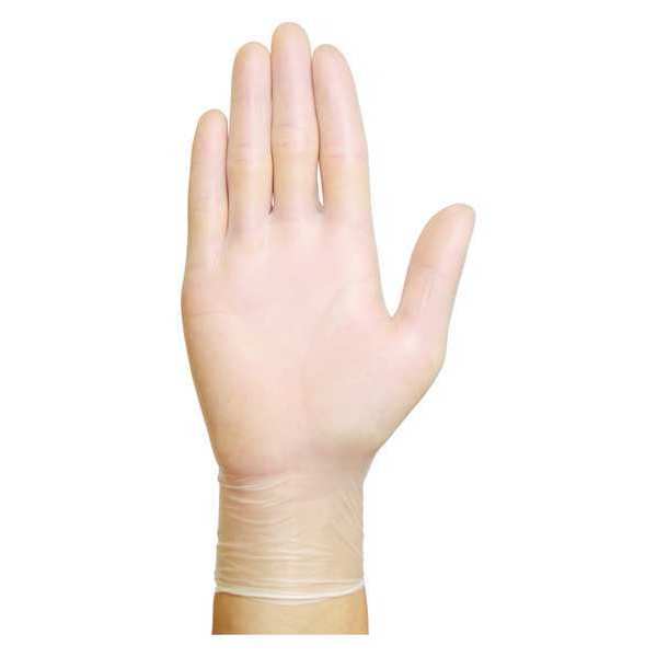 Disposable Gloves, Vinyl, Powder Free, Clear, L, 100 PK